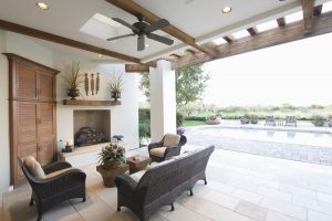 Synthetic outdoor living room